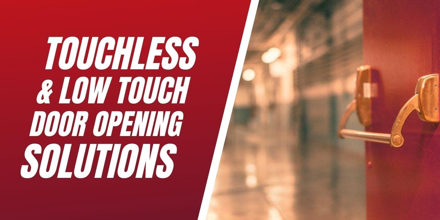 Touchless and low touch door opening solutions